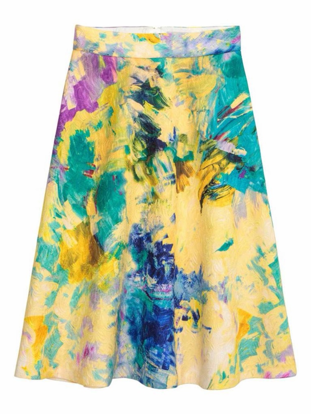 H&M Watercolor Midi Skirt